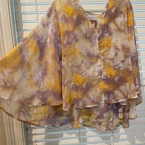 Adrienne tie dye poncho top